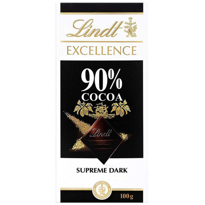 Lindt Excellence 90% Cocoa Supreme Dark Chocolate-100gram - Image 1