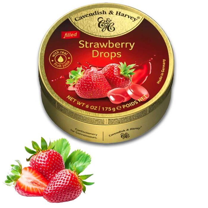 Cavendish & Harvey Strawberry Drops Filled-175gram - Image 1