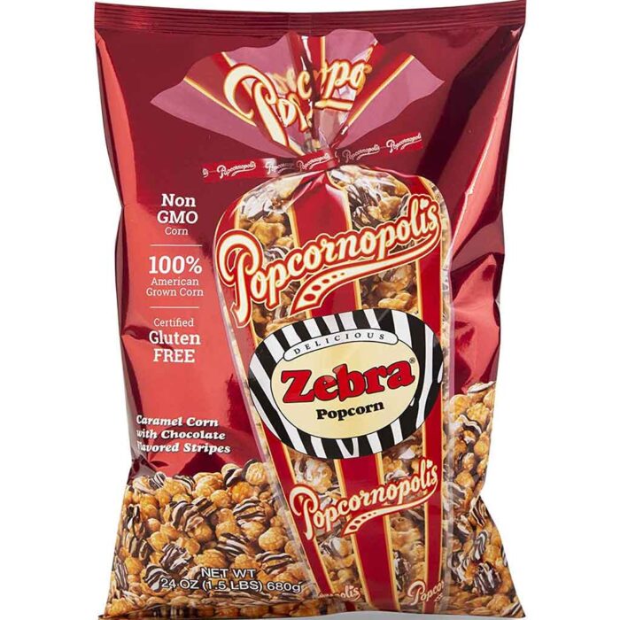 Popcornopolis Zebra Popcorn - Image 1