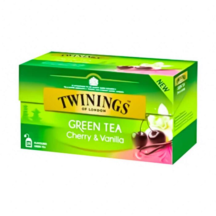 Twinings of London Green tea Cherry & Vanila-42.5gram (1.5gram 25 Sachet) - Image 1