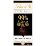 Lindt Excellence 99% Cocoa Dark Chocolate-50gram