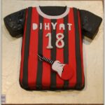 AC Milan Jersey with Guitar Theme Cake