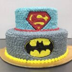 Spiderman & Batman Cake