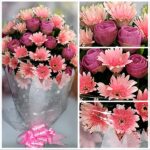 Pink Gerbera and Lotus Flower Bouquet