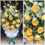 Yellow Rose and Gladiolus Flower Bouquet