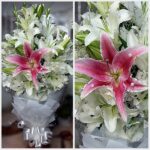 Pink and White Lily Flower Bouquet