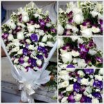 White and Purple Rose Bouquet