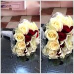 White & Red Rose Bouquet