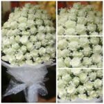 Cotton White Rose Bouquet