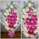 White & Pink Rose Bouquet