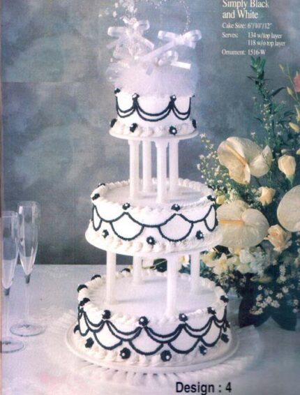 Simply Black and white Cake