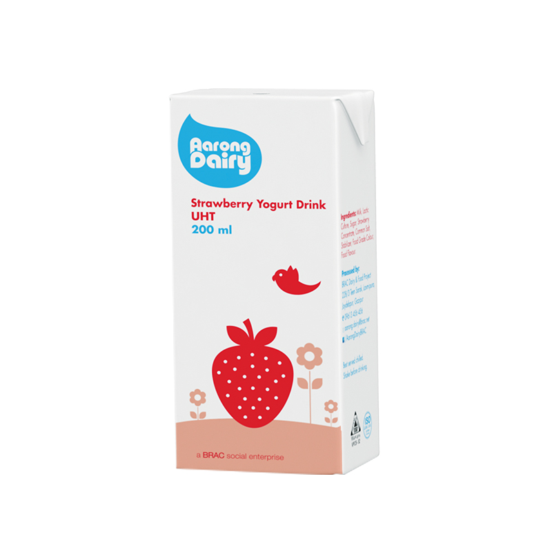 strawberry-200_64a8e91a45d76.jpg Aarong Strawberry Yoghurt Drink 200ml - Image 1